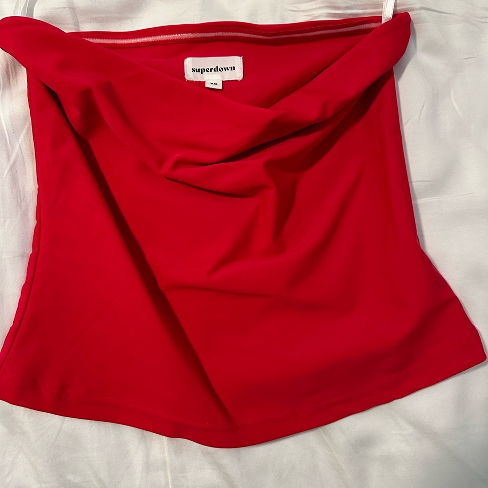 Superdown red tube top